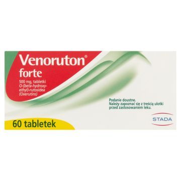 Venoruton forte, 500 mg, tabletki, 60 sztuk