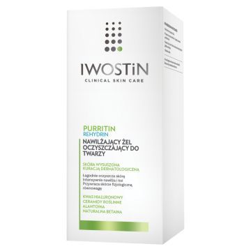 Iwostin Purritin Rehydrin, nawilżający żel do mycia twarzy, 150 ml