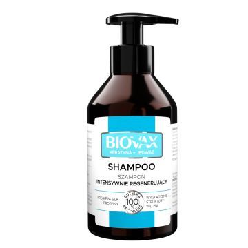 Biovax Keratyna + Jedwab, regenerujący szampon do włosów, 200 ml