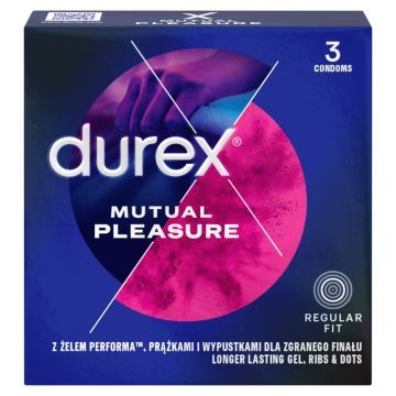 Durex Mutual Pleasure, prezerwatywy, 3 szt.