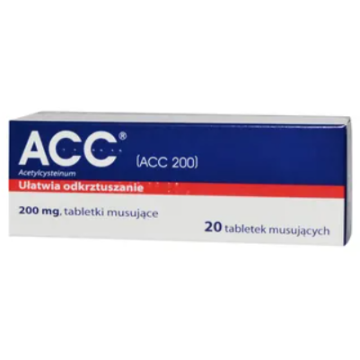 ACC, 200 mg, tabl.musuj.,(i.row),InPh,Niemcy, 20 szt