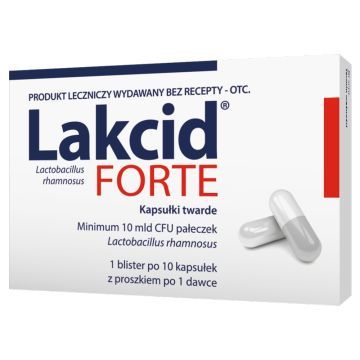 Lakcid forte, kapsułki twarde, 10 szt.