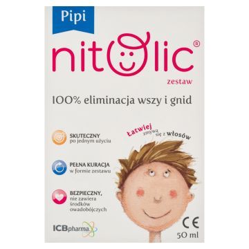 Pipi Nitolic, zestaw przeciw wszawicy,  50 ml