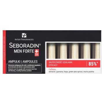 Seboradin Men Ampułki Forte, przeciw wypadaniu włosów, 14 ampułek x 5,5 ml