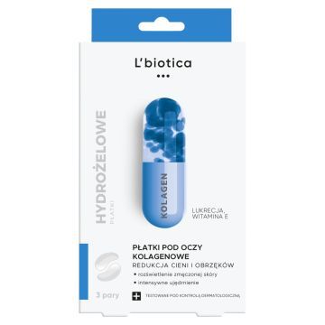 L'Biotica Płatki kolagenowe pod oczy, redukcja cieni i obrzęków, 3x2szt.