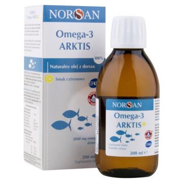 Norsan, Omega-3 Arktis z naturalnym olejem z dorsza arktycznego, 200 ml