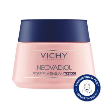 Vichy Neovadiol Rose Platinum, wzmacniający, regenerujący krem na noc, 50 ml