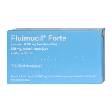 Fluimucil Forte, 600 mg, tabl.musuj.,(i.row),Delf,Belg,10szt