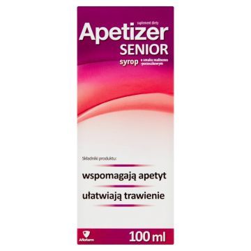 Apetizer Senior, syrop, smak malinowo-porzeczkowy, 100 ml