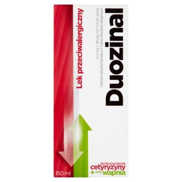 Duozinal, (2,5 mg + 58 mg Ca²+)/5 ml, syrop, 150 ml