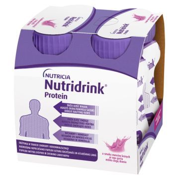 Nutridrink Protein, płyn o smaku owoców leśnych, 4 x 125 ml