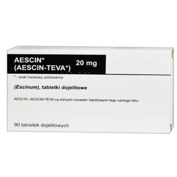 Aescin, 20 mg,tabl.dojelit.,(i.row),Delf,Czechy, 90 szt