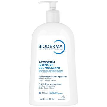 Bioderma Atoderm Intensive, żel oczyszczający i natłuszczający, 1 l