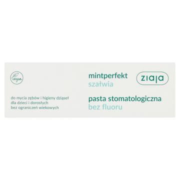 Ziaja Mintperfekt Szałwia, pasta stomatologiczna bez fluoru, 75 ml