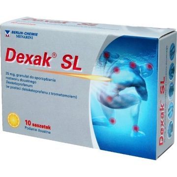 Dexak SL, 25 mg, granulat do sporządzania roztworu doustnego, 10 sztuk