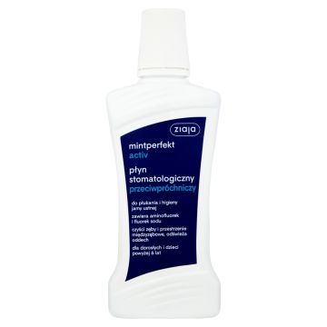 Ziaja Mintperfekt Activ, płyn stomatologiczny przeciwpróchniczy, 500 ml