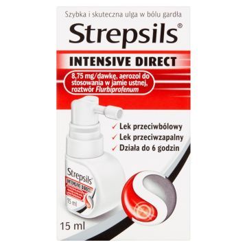 Strepsils Intensive Direct, aerozol do stosowania w jamie ustnej, 15 ml