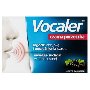 Vocaler czarna porzeczka, pastylki do ssania, 12 szt.