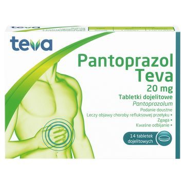 Pantoprazol Teva, 20 mg, tabletki dojelitowe, 14 szt.