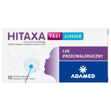 Hitaxa Fast Junior, 2,5 mg, tabletki ulegające rozpadowi w jamie ustnej, 10 szt.