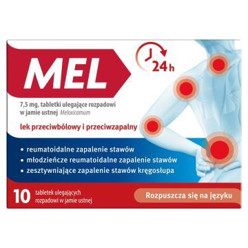 Mel, 7,5 mg, tabletki ulegające rozpadowi w jamie ustnej, 10 szt.