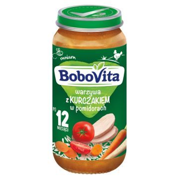BoboVita, warzywa z kurczakiem w pomidorach, 12 m+, 250 g