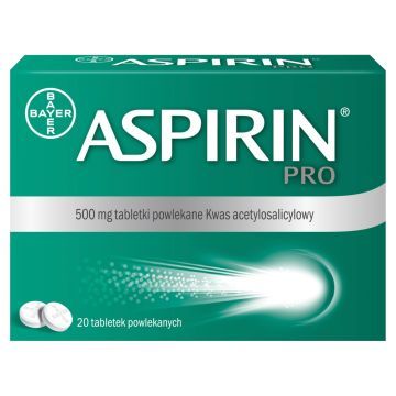 Aspirin Pro, 500 mg, tabl.powl., 20 szt