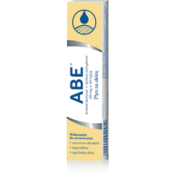 ABE, Acidum lacticum + Acidum salicylicum, (89 mg + 89 mg)/g, płyn na skórę, 8 g płynu