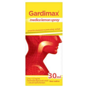 Gardimax medica lemon spray,(2mg+0,5mg)/ml,aer.j.ust,30ml