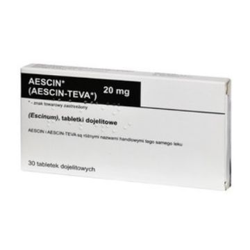 Aescin, 20 mg,tabl.dojelit.,(i.row),InPh,Czechy, 30 szt