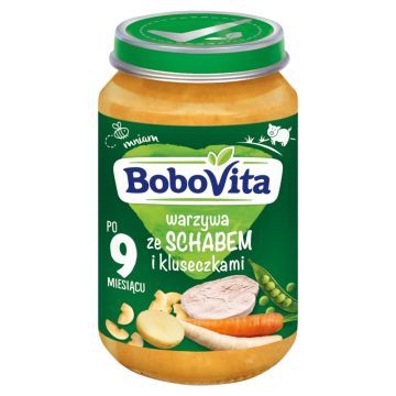 BoboVita, warzywa ze schabem i kluseczkami, 9 m+, 190 g