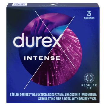 Durex Intense, prezerwatywy, 3 szt.