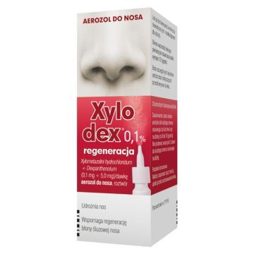 Xylodex 0.1% regeneracja, (0,1mg+5,0mg)/ dawka, aerozol do nosa, 10 ml