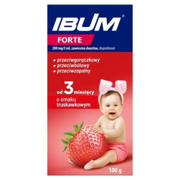 Ibum Forte, 200 mg/5ml, zaw.doust., sm.truskawkowy, 100 g