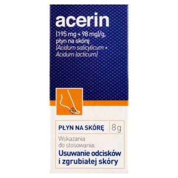 Acerin, (195 mg + 98 mg)/g, płyn na skórę, 8 g