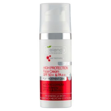 Bielenda Professional, Krem do twarzy SPF 50+ & PA++ wysoka ochrona, 50 ml
