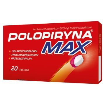 Polopiryna Max, 500 mg, tabletki dojelitowe, 20 szt.