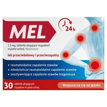 Mel, 7,5 mg, tabletki ulegające rozpadowi w jamie ustnej, 30 szt.