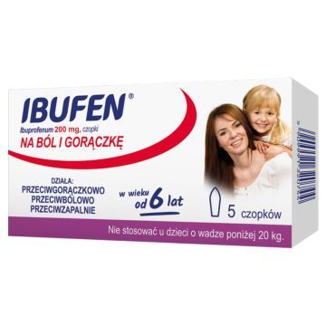 Ibufen, 200 mg, czopki