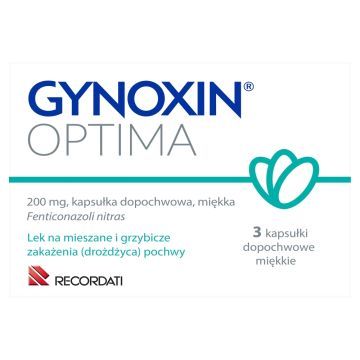 Gynoxin Optima, 200 mg, kapsułki dopochwowe, miękkie, 3 szt.