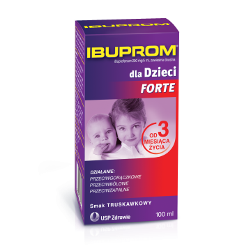 Ibuprom dla Dzieci Forte, 200 mg/5 ml, zaw.doustna, 100 ml