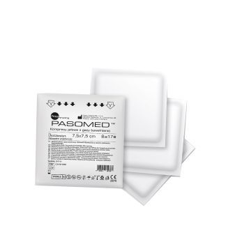 Kompr.gaz.jal.Pasomed,17nit, 7,5x7,5cm,( 8w),3szt(pak.pojed)