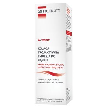 Emolium A-Topic, trójaktywna emulsja do kąpieli, 200 ml