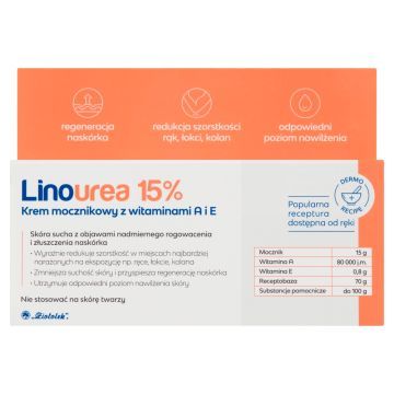 Linourea 15%, krem mocznikowy z witaminami A i E, 50 g