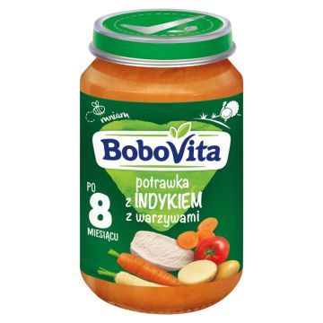 BoboVita, potrawka z indykiem z warzywami, 8 m+, 190 g