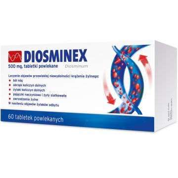 Diosminex, 500 mg, tabletki powlekane, 60 sztuk