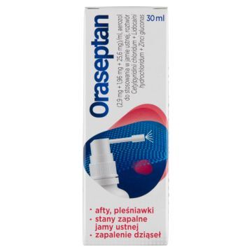 Oraseptan Aerozol do stosowania w jamie ustnej, 30 ml