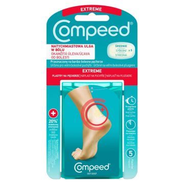 Compeed, Plastry na pęcherze na piętach, średnie, 5 szt.