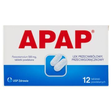 APAP, 500 mg, tabletki powlekane, 12 tabletek