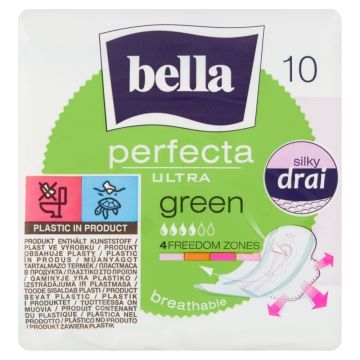 Bella, podp.,Perfecta,ultracienkie,Green, 10 szt